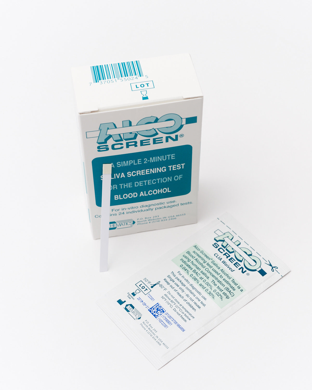 Alco-Screen 01 CLIA-Waived Alcohol Test Strips - 24 Pack - Teststock.co