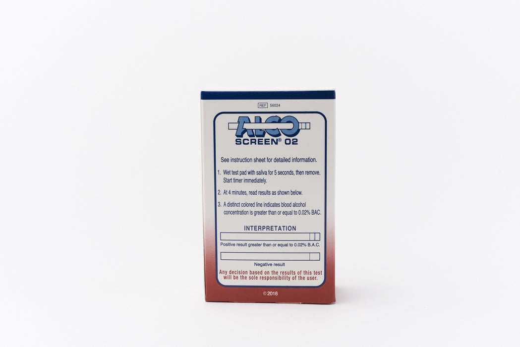 Alco-Screen 02 D.O.T. Approved Saliva Alcohol Test Strips - 24 Pack - Teststock.co