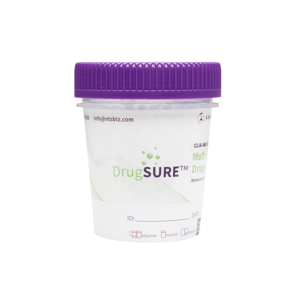 DrugSURE CLIA Waived 12 Panel Test Cup (B1201M) - (Box of 25) - Teststock.co