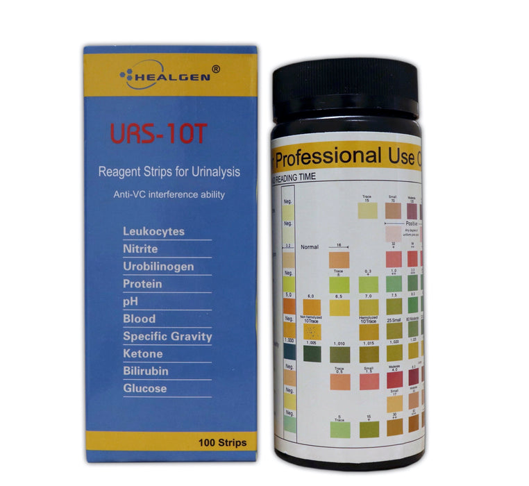 URS Urinalysis Strips - Carton of 100 Vials (100 Strips per Vial) - Teststock.co